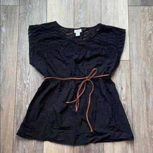 Eyelet maternity top